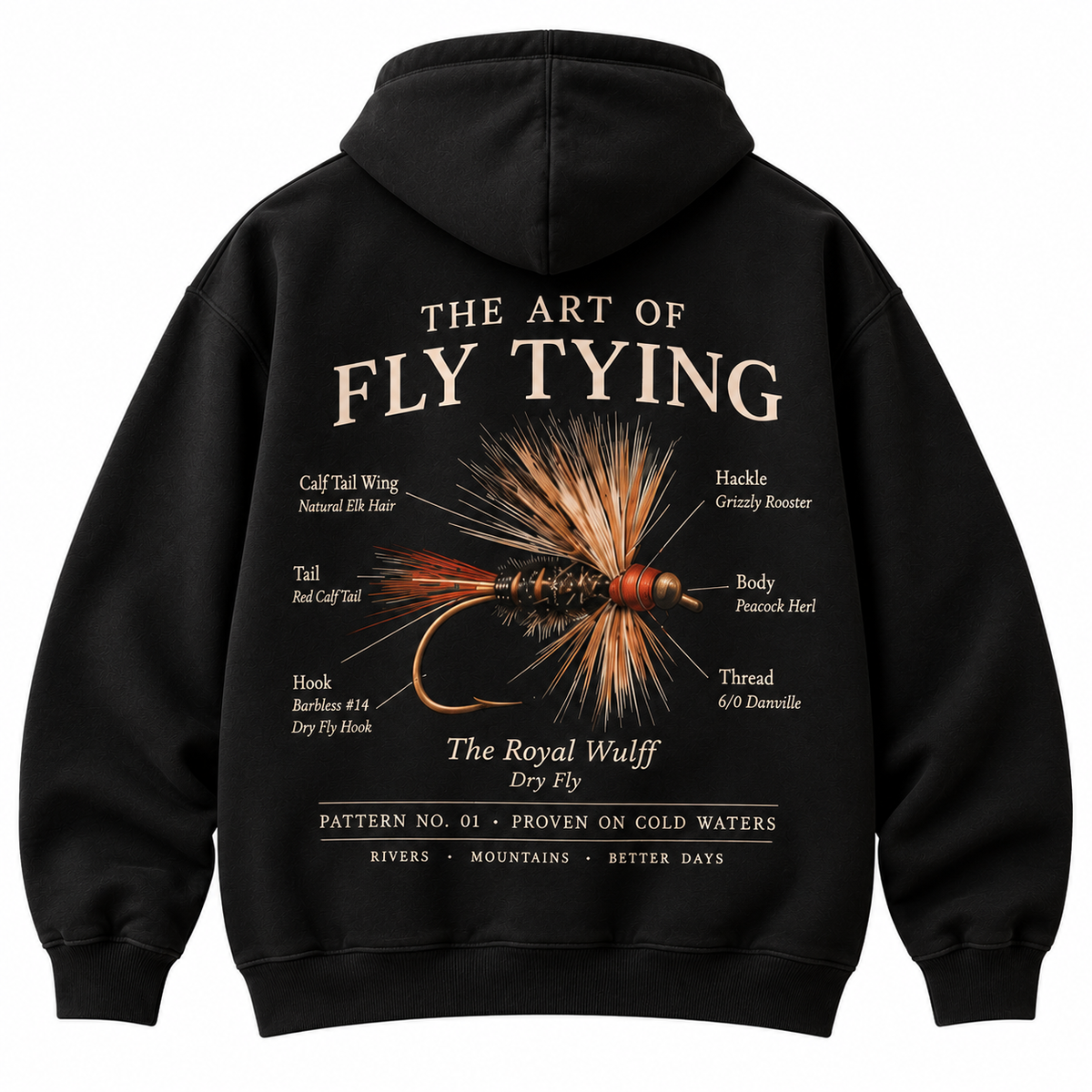 THE ART OF FLY TYING HOODIE
