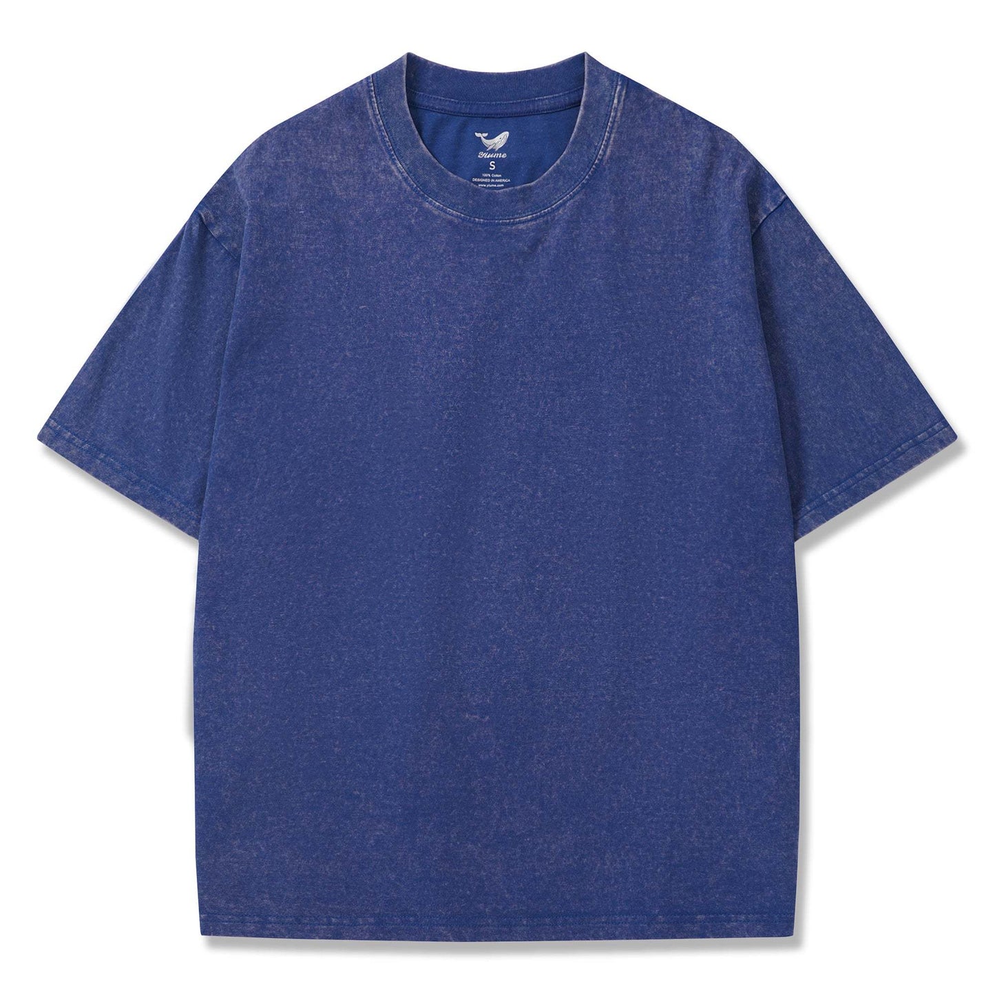 Hawaiian Tee For Men Crew Neck 100% Cotton Vintage Washed T-Shirt