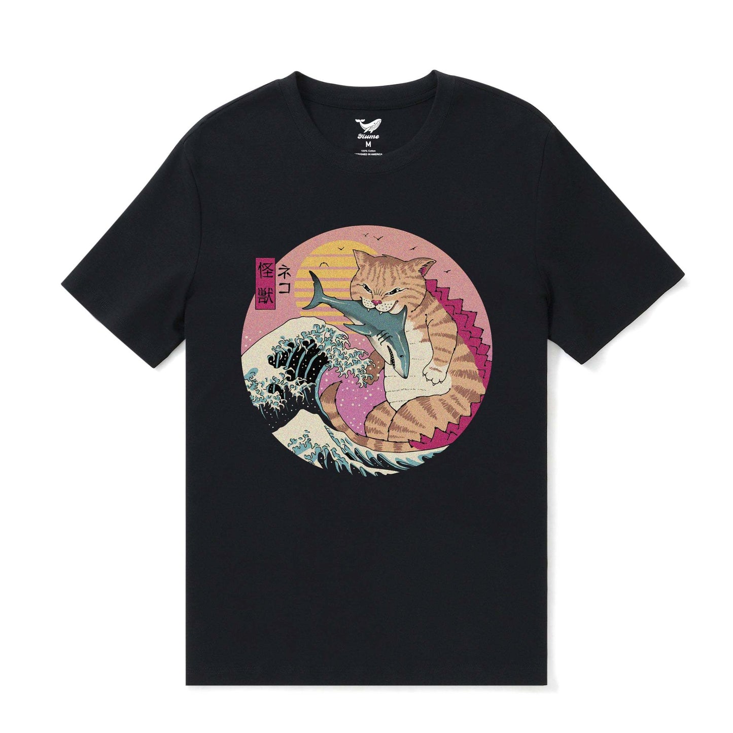 Hawaiian Tee For Men Super CatZilla Tee Crew Neck 100% Cotton