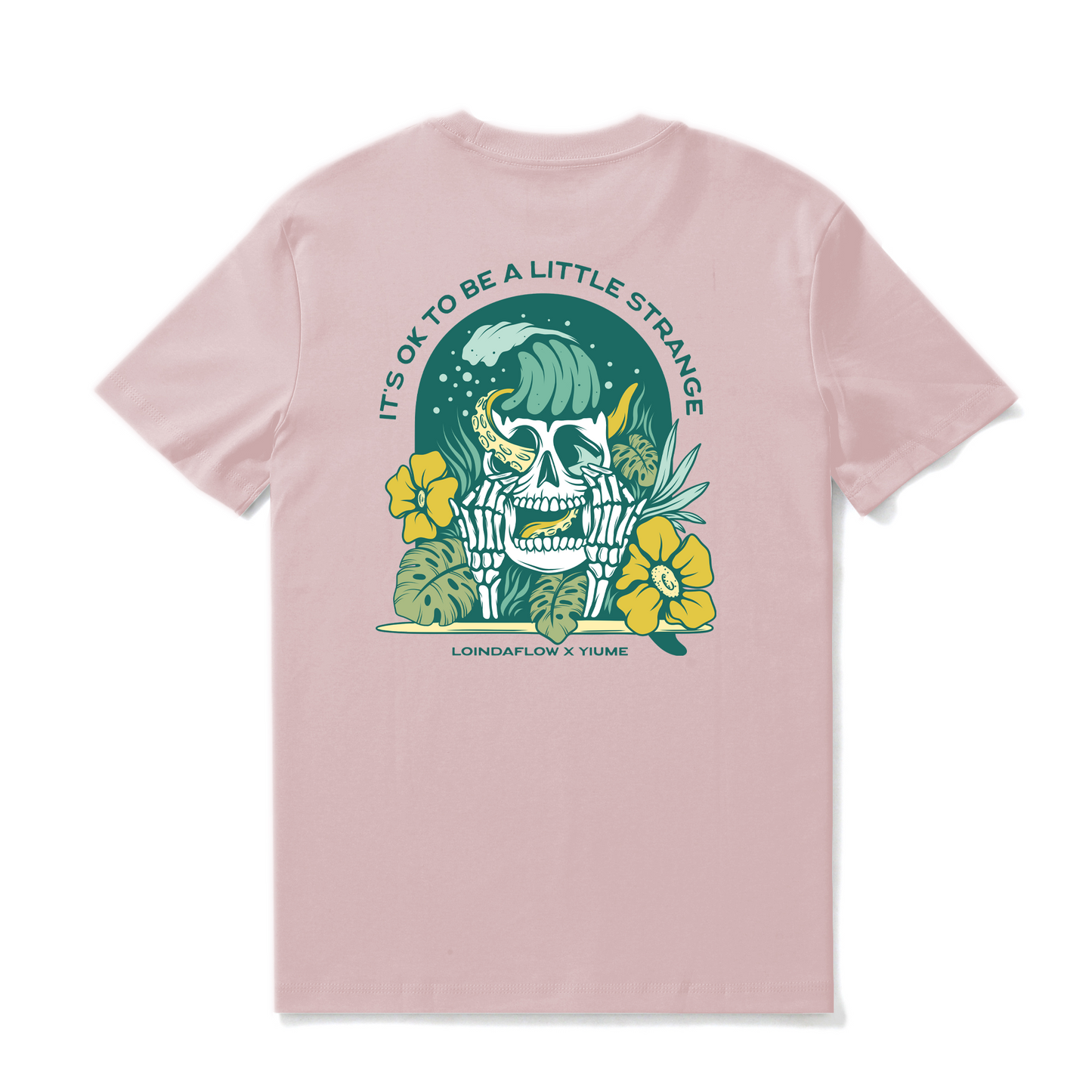 Hawaiian Tee For Men Strange Skull By Loindaflow Tee Crew Neck 100% Cotton