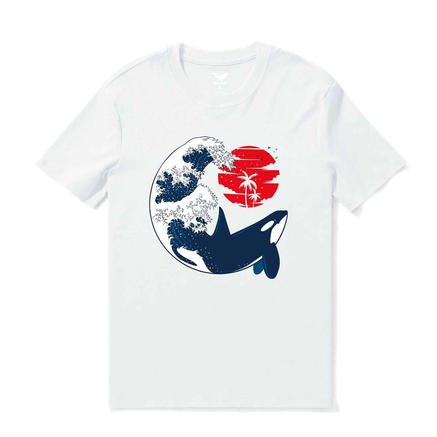 Hawaiian Tee For Men The Killer Wave Tee Crew Neck 100% Cotton